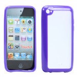 Wholesale Apple iPod Touch 4 Gummy Case (Purple)